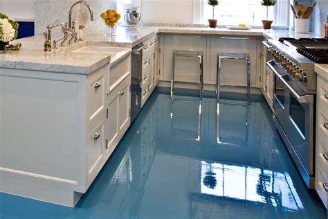 blue kitchen floor - Google Search | Porcelanato, Piso epóxi, Piso de ...