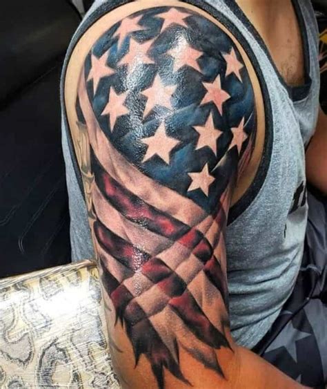 Top 89 American Flag Sleeve Tattoo Ideas - [2021 Inspiration Guide]