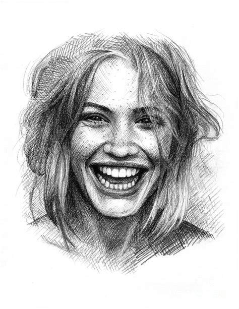 Smile Big Drawing by Jason Reisig - Pixels