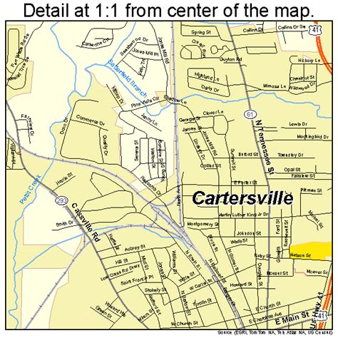 Cartersville Georgia Street Map 1313688