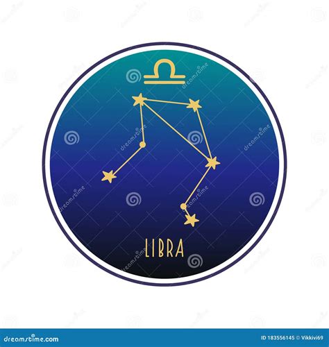 Libra. Zodiac Constellation Libra. Vector Color Illustration Stock Vector - Illustration of ...