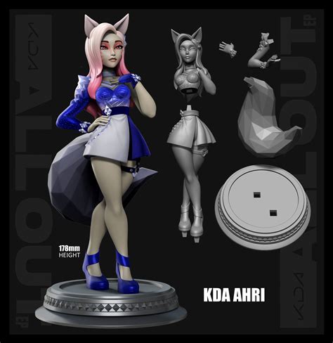 KDA All Out Ahri 3D model 3D printable | CGTrader