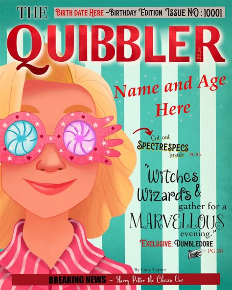 The Quibbler Magazine Cover personalised - Etsy