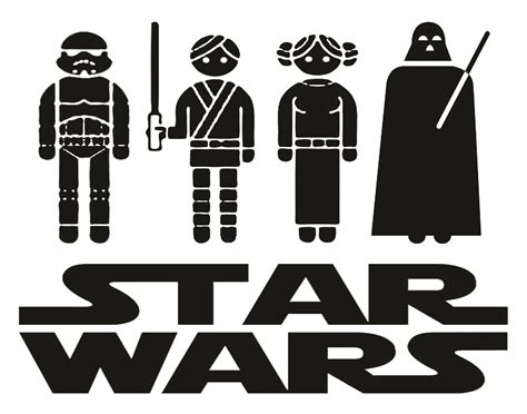 Star Wars PNG Black And White Transparent Star Wars Black And White.PNG Images. | PlusPNG