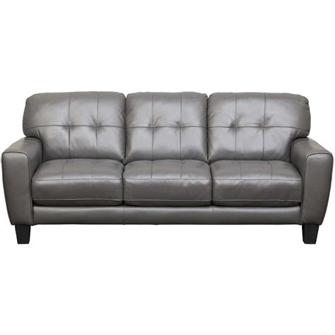 Aria Gray Leather Sofa 7095C-60/7459 | | AFW.com