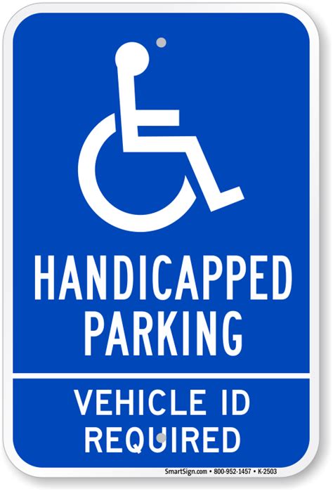 Texas and Minnesota Handicapped Parking Sign, SKU: K-2503