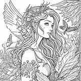 Pretty Fairies Coloring Pages sketch template