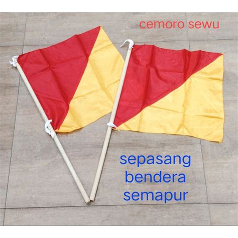 Jual Sepasang(2 bendera + 2 tongkat) bendera semapur smaphore bendera pramuka | Shopee Indonesia