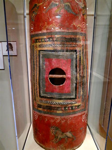 Roman scutum shield. This is the only known surviving example of this kind of shields. - Museum ...