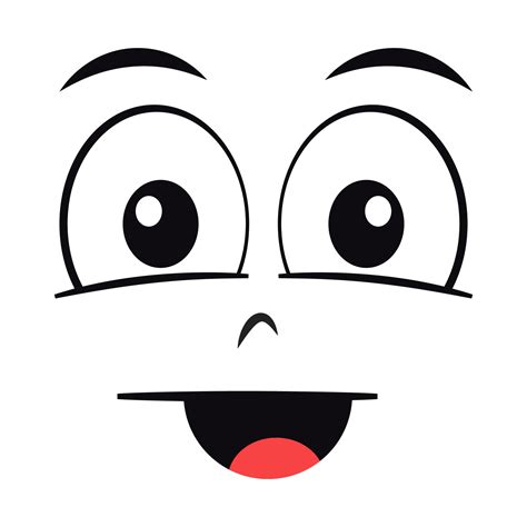 Cartoon happy grinning face vector illustration. 24653255 Vector Art at ...