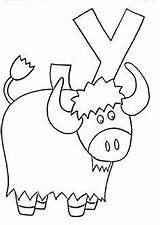 Y For yak coloring Page With handwriting Practice  Coloring Pages Abc sketch template
