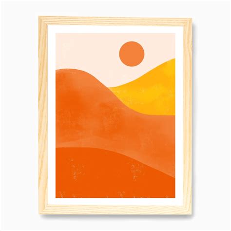 Boho Desert Sunset Art Print | Sunset art, Desert sunset art, Desert sunset painting