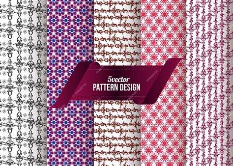 Premium Vector | A vector set of patterns for the fabric design