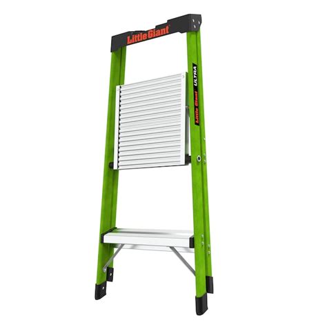 Little Giant Ladders Ultra 2-Step 300-lb Capacity Green Fiberglass ...