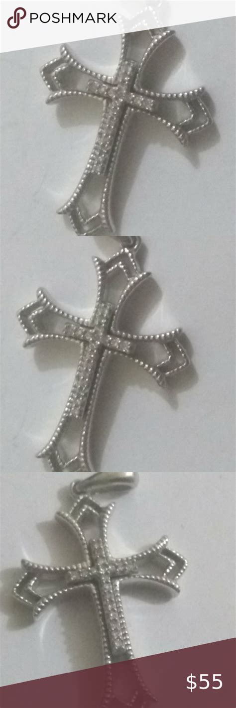 Kay Jewelers Sterling Silver Cross Diamond Accent | Sterling silver cross, Silver cross, Kay ...