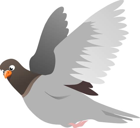 A Flying Pigeon Clip Art at Clker.com - vector clip art online, royalty free & public domain