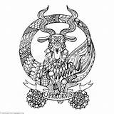 Free Coloring Pages Capricorn  KaiyateHolmes sketch template