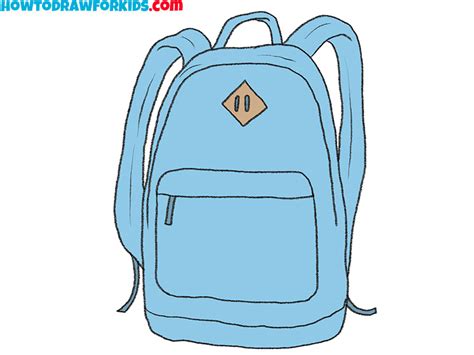 How to Draw a Backpack - Easy Drawing Tutorial For Kids