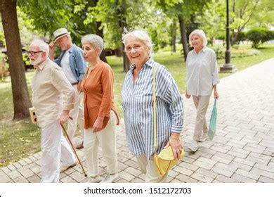 Group Old People Strolling Through Park Stock Photo 1512172703 | Shutterstock