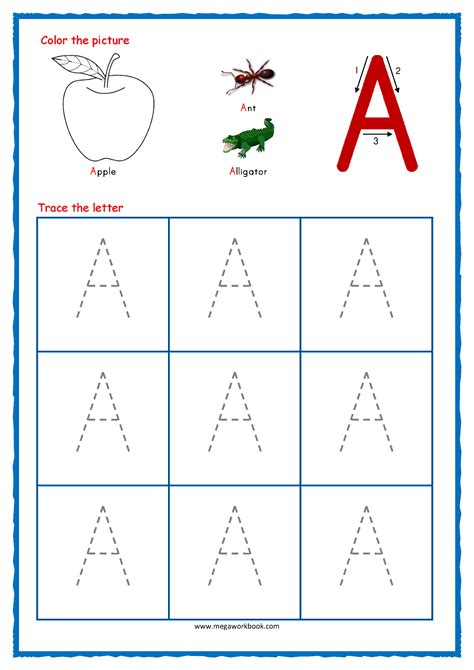 Tracing Letter Printable Worksheets