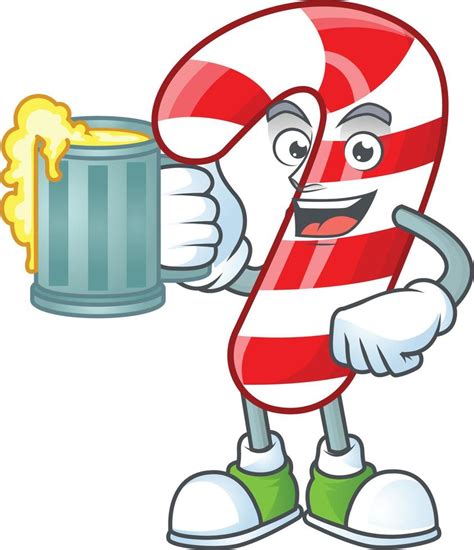 Christmas candy cane cartoon 19523598 Vector Art at Vecteezy