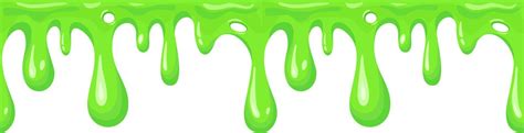 Seamless dripping slime repeatable. Cartoon mucus green goo drip sticky slimy mucus, liquid ...