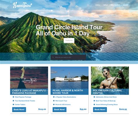 Best Travel Website Design of 2015 - HawaiiTours.com :: Behance