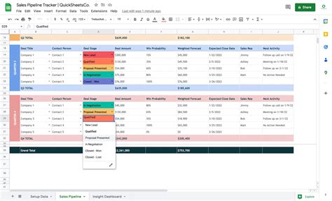 Sales Pipeline Template Business Spreadsheet Pipeline CRM Google Sheets ...