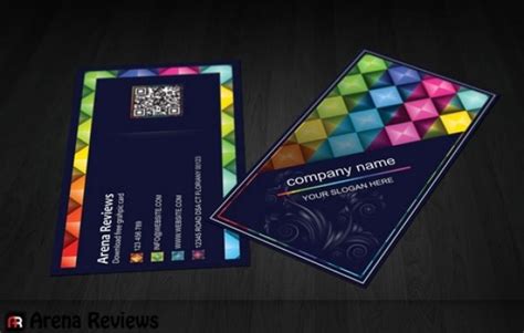 Free PSD | Colorful shapes business card template