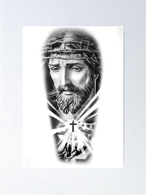 "JESUS TATTOO" Poster for Sale by infinittattoo | Redbubble