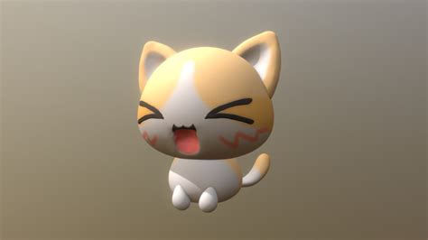 Cute Cat (Low-Poly) - Download Free 3D model by inksidze [2144c95] - Sketchfab