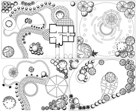 Collections Od Landscape Plan With Treetop Symbol Stock Vector - Image ...