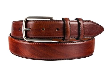 HANDPAINTED ITALIAN FULL GRAIN LEATHER BELT BROWN