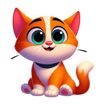 Cute Cheerful Orange Cat, Image Paint, Vector Paint PNG Transparent ...