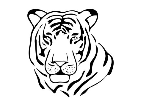 Tiger Head Svg Tiger Outline Svg Silhouette Cutting File - Etsy UK