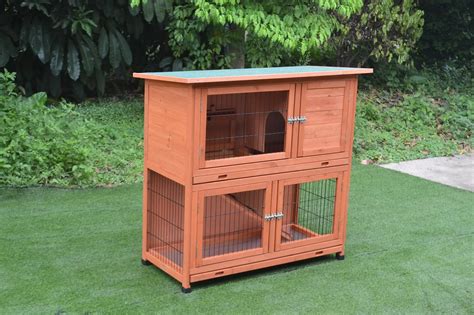 Wooden Rabbit Hutch - Buy 2 Story Rabbit Hutches With 2 Zinc Tray,Large Run Wooden Rabbit Hutch ...