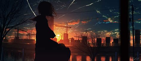 4K Lost in Sunset HD Anime Girl Wallpaper, HD Artist 4K Wallpapers ...