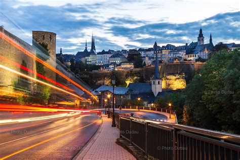 Luxembourg cityscape night view – Stock Images Luxembourg