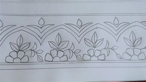 Saree Border Design Drawing Easy Embroidery Saree Border Design Drawing | Images and Photos finder