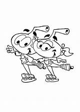 Casey And Allstar Ice Skating In Snorkels Coloring Pages  Best Place sketch template