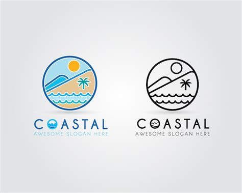 Premium Vector | Coastal logo