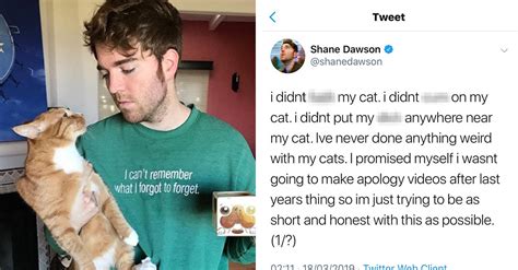 Shane Dawson Has Denied The Rumour He Had Sex With His Cat