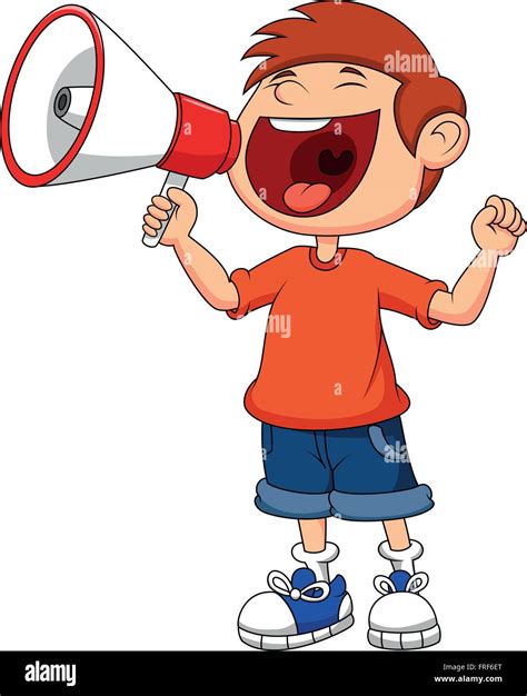 Cartoon Illustration Man Screaming Loud High Resolution Stock ...