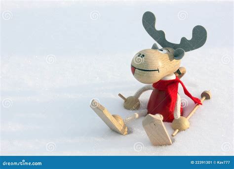 Christmas deer in snow stock image. Image of celebrate - 22391301