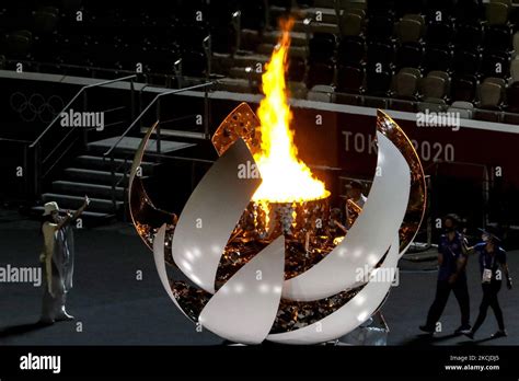 Olympics: Closing Ceremony at the Olympic Stadium. The Olympic fire ...