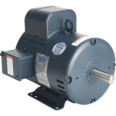 Leeson Reversible Electric Motor — 5 HP, 3450 RPM, 208/230 Volts, Single Phase, Model# 131616 ...