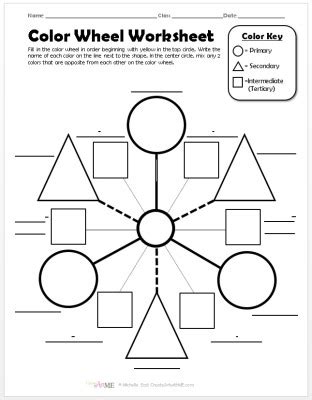 Color Wheel Worksheet & Poster - Create Art with ME