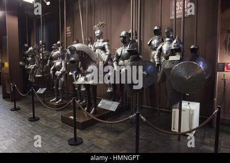 Knights with full plate armours, exhibition in Polish Army Museum in Warsaw, Poland, Europe, 15 ...