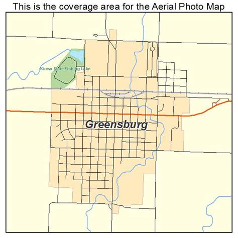 Aerial Photography Map of Greensburg, KS Kansas