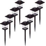 GreenLighting Solar Path Lights – LED Pathway Lights (Black w/ Gold-Tone, 8 Pck) – Bulbs ...